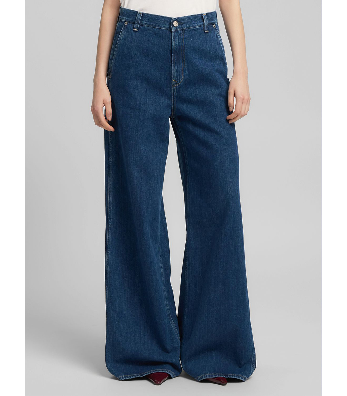 インディゴ ワイドレッグデニム S ワイドレッグ インディゴコットンデニム｜REPLAY リプレイ公式